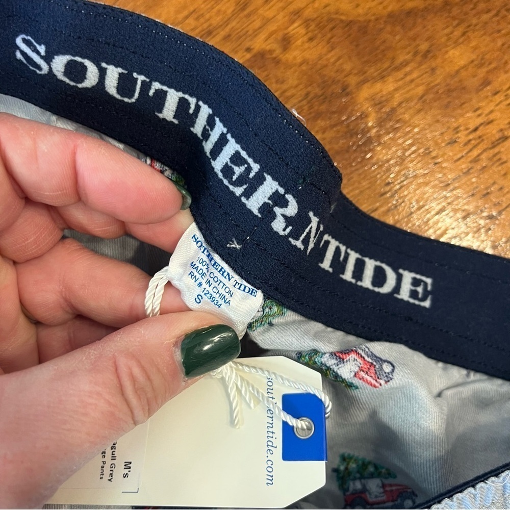 NWT Southern Tide men’s pajama pants Christmas tree truck size small - Picture 4 of 8
